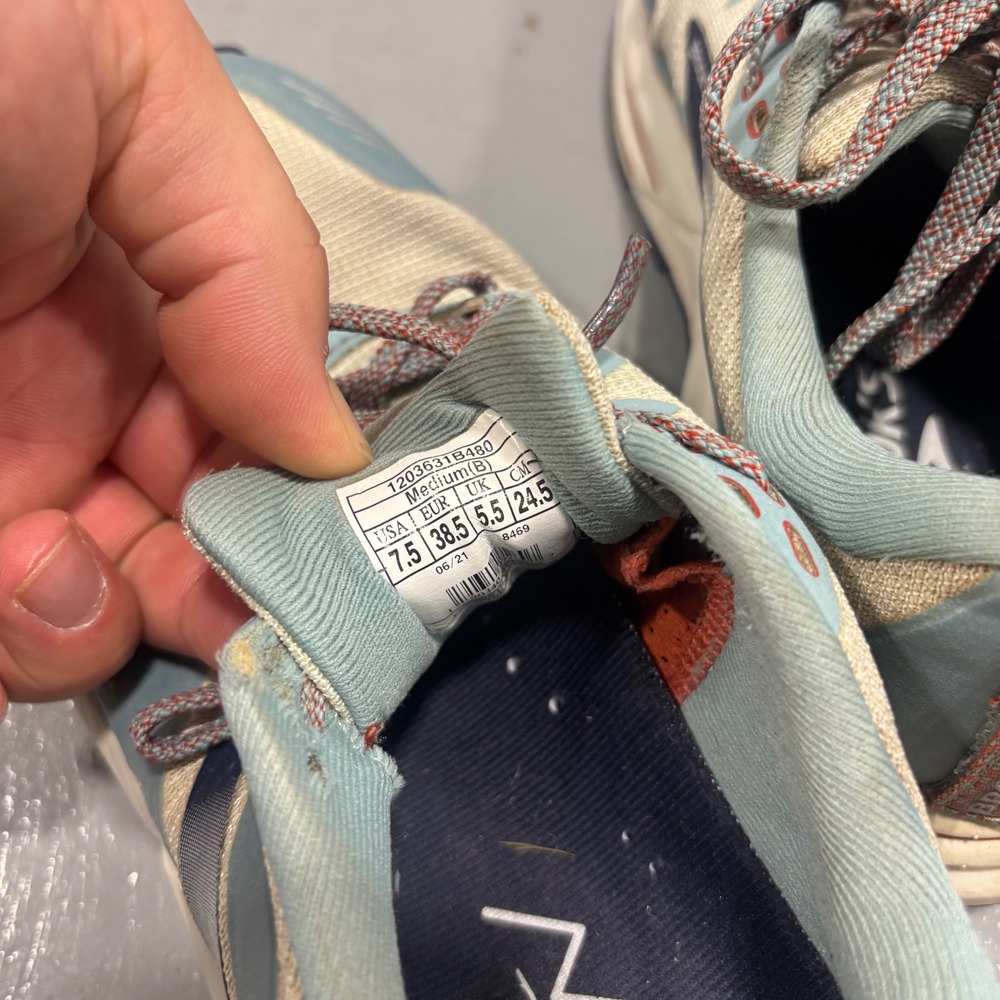 Brooks Cascadia 16 Trail Running Shoes Blue Tan Orange 1203631B480 Womens 7.5 - Picture 7 of 7